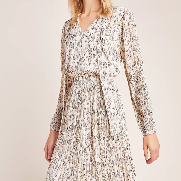 Anthropologie Snake-Print Midi Dress - Picture 7 of 12